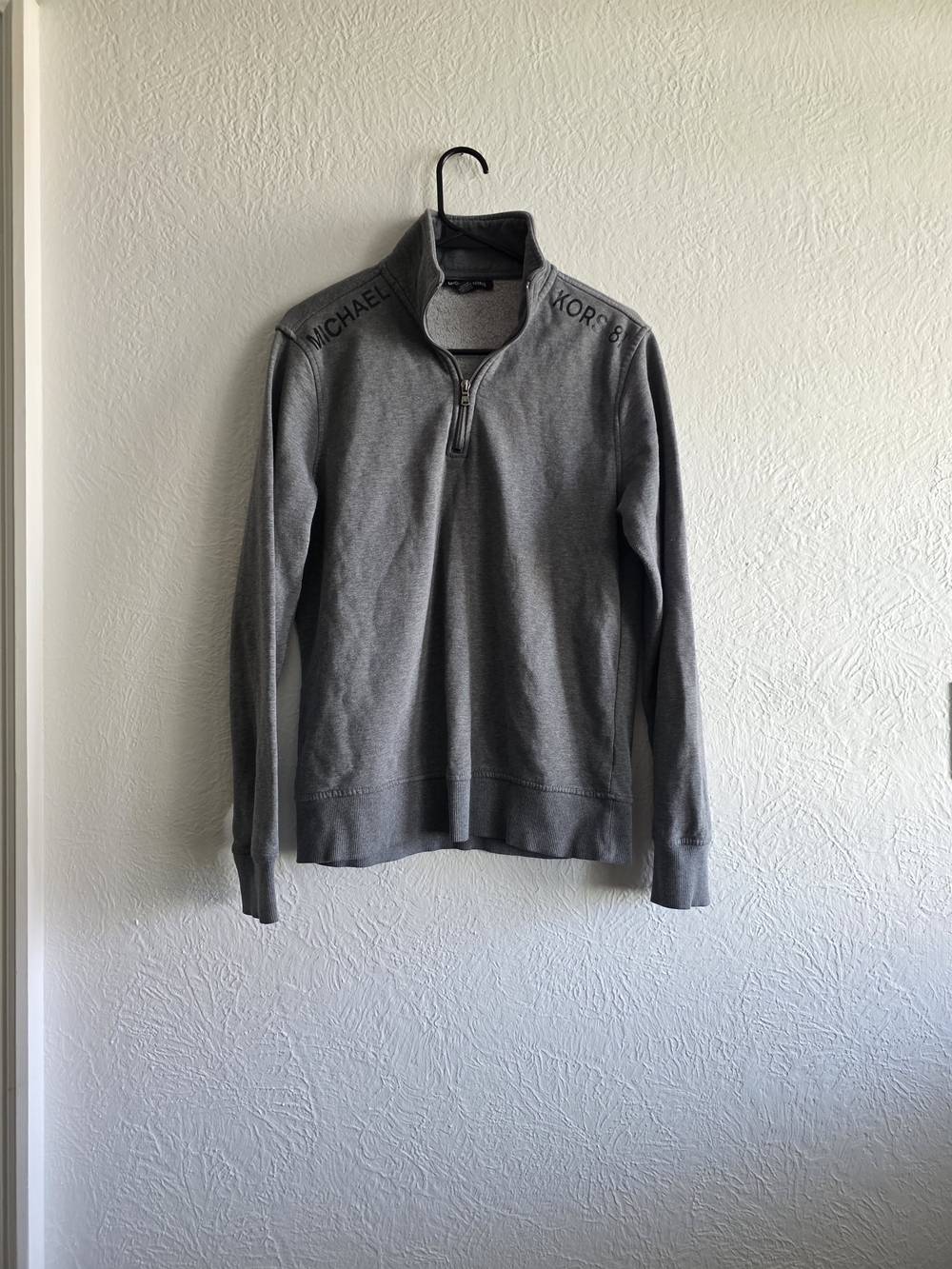 Michael Kors Men’s Gray Quarter-Zip Sweater